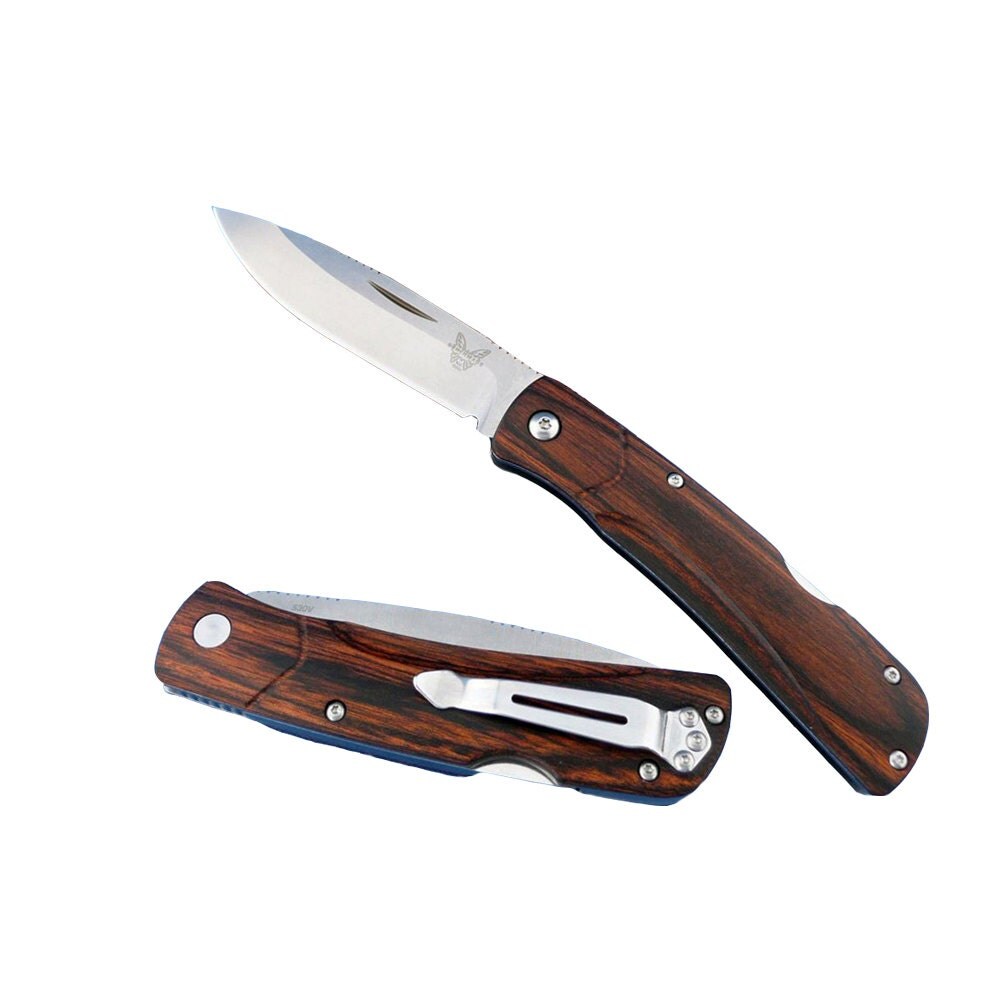 Personalized Custom Engraved BENCHMADE Big Summit Lake Knife with Wood