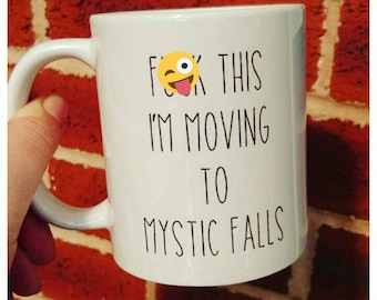 The Vampire Diaries fan themed mug novelty comedy gift not available on the high street Mystic Falls