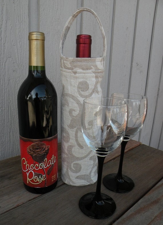 linen wine tote beautiful wine bag shabby chic by xodanibreen linen wine tote beautiful wine bag shabby chic by xodanibreen