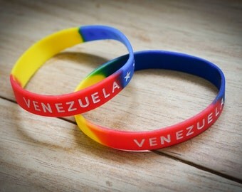 Venezuela Rubber Band Bracelet, Yellow Blue Red Bracelet, Colorful Bracelet, Rubber Wristband, Silicone Bracelet, Venezuela Jewelry.