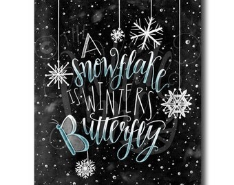 Snowflake print | Etsy