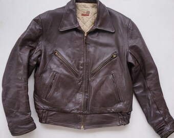 Vintage 1950s Windward Style Horsehide leather jacket