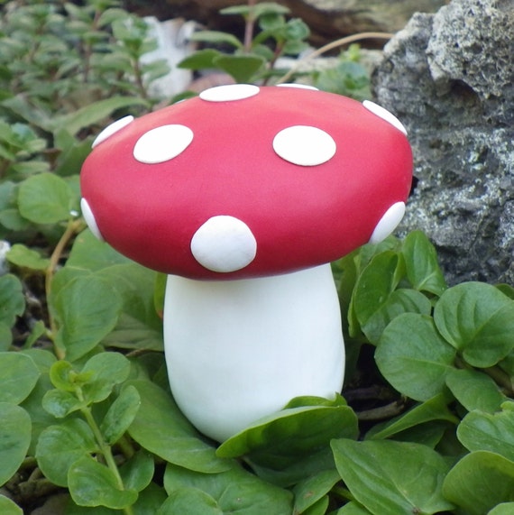 Mushroom Mushroom Sculpture Polymer Clay Figurine Clay