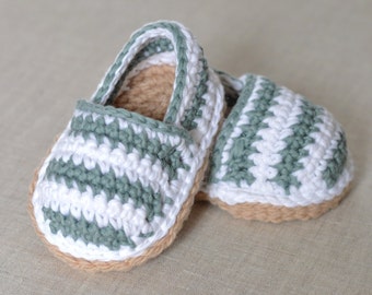PDF PATTERN Stripy Espadrille Shoes American and English