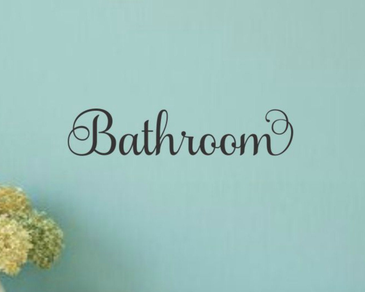 Bathroom Door Decal Bathroom Decal Bathroom by RunWildVinylDesigns