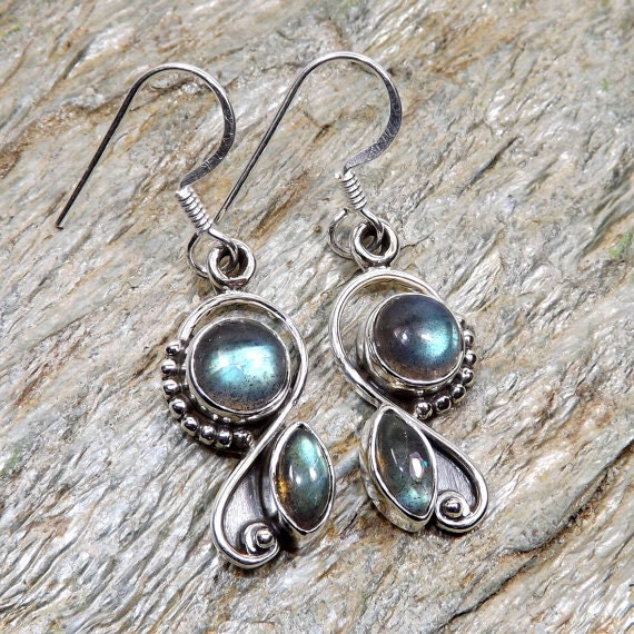 Santore Jewelry Labradorite Heishi Harp Earring main image 1