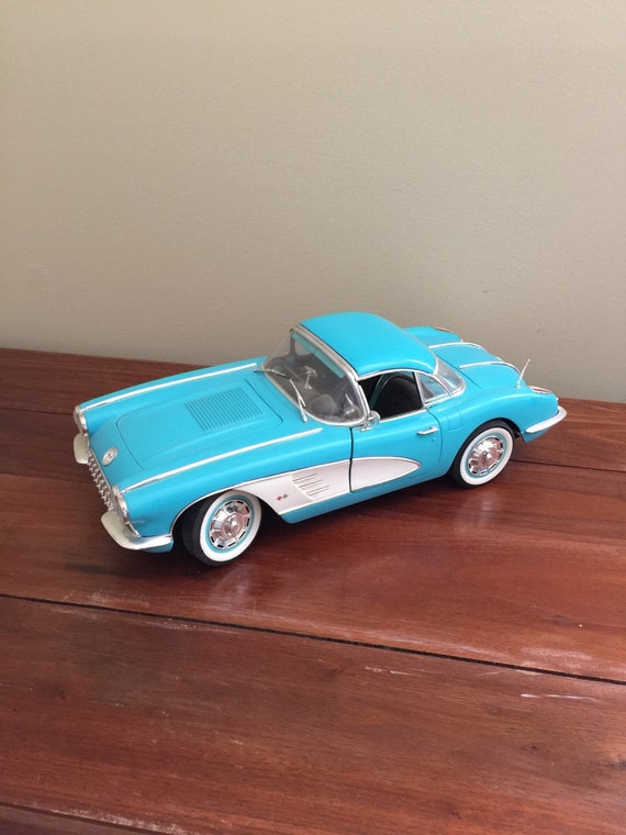 LARGE Vintage Die Cast Metal Car Chevrolet Corvette Solido