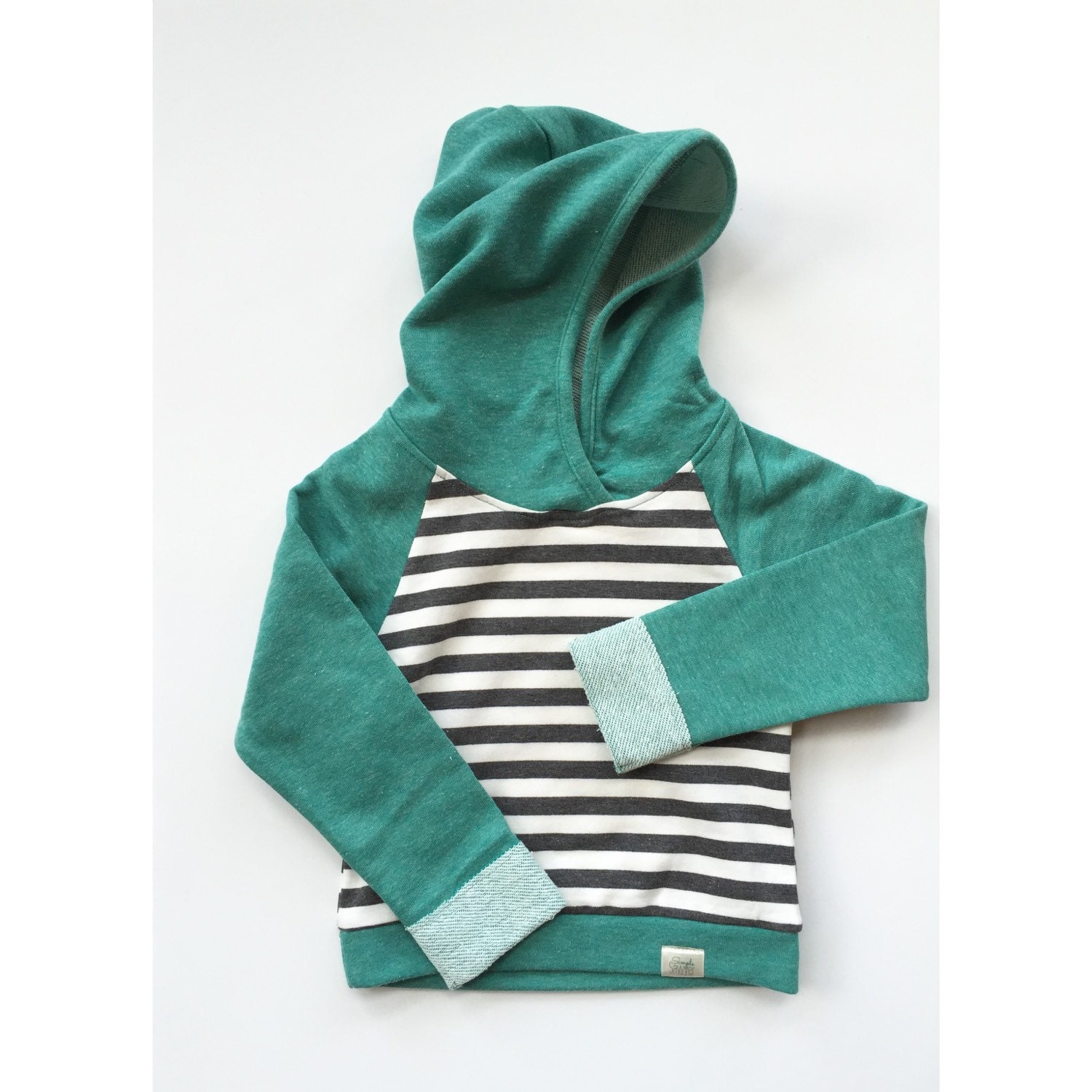 612 Months / Teal Blue Hoodie / Baby Boy Hoodie / Baby Girl