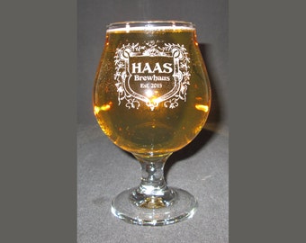 Belgian Beer Goblet, Engraved Beer Glass, Engraved Beer Goblet, Belgian Goblet, Personalized Beer Glass, Personalized Beer Goblet