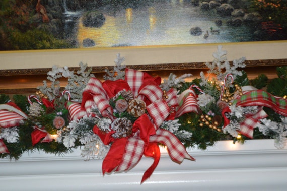 Items similar to Christmas Garland, Mantle garlands, Christmas Mantle