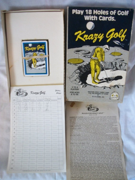 Vintage Krazy Golf Card Game by B&B Games 1983