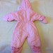 Vintage 80s Pink Bunny Snowsuit Girls Size 1