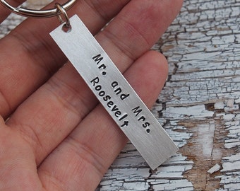 Personalized Keychain, Boyfriend Keychain, for Man, husband keychain, Hand Stamped gifts,best friend gifts,wedding anniversary keychain