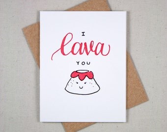 I Lava You - Letterpress Card