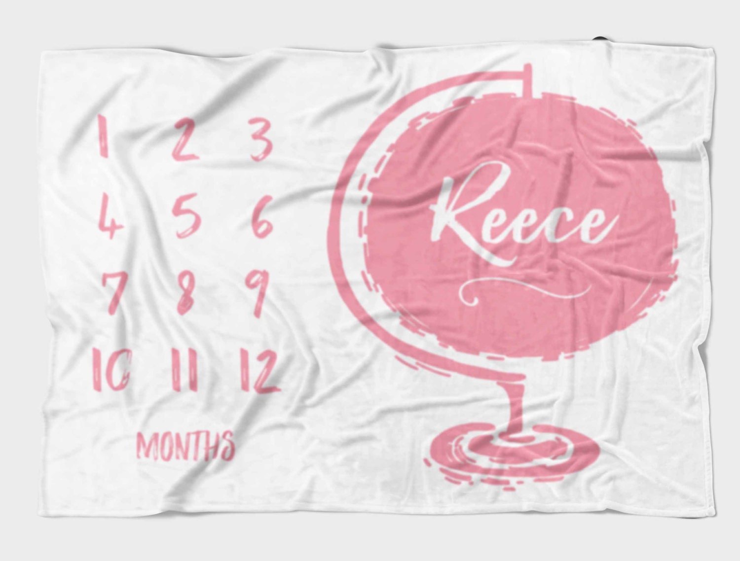 Monthly Baby blanket personalized baby blanket newborn photo