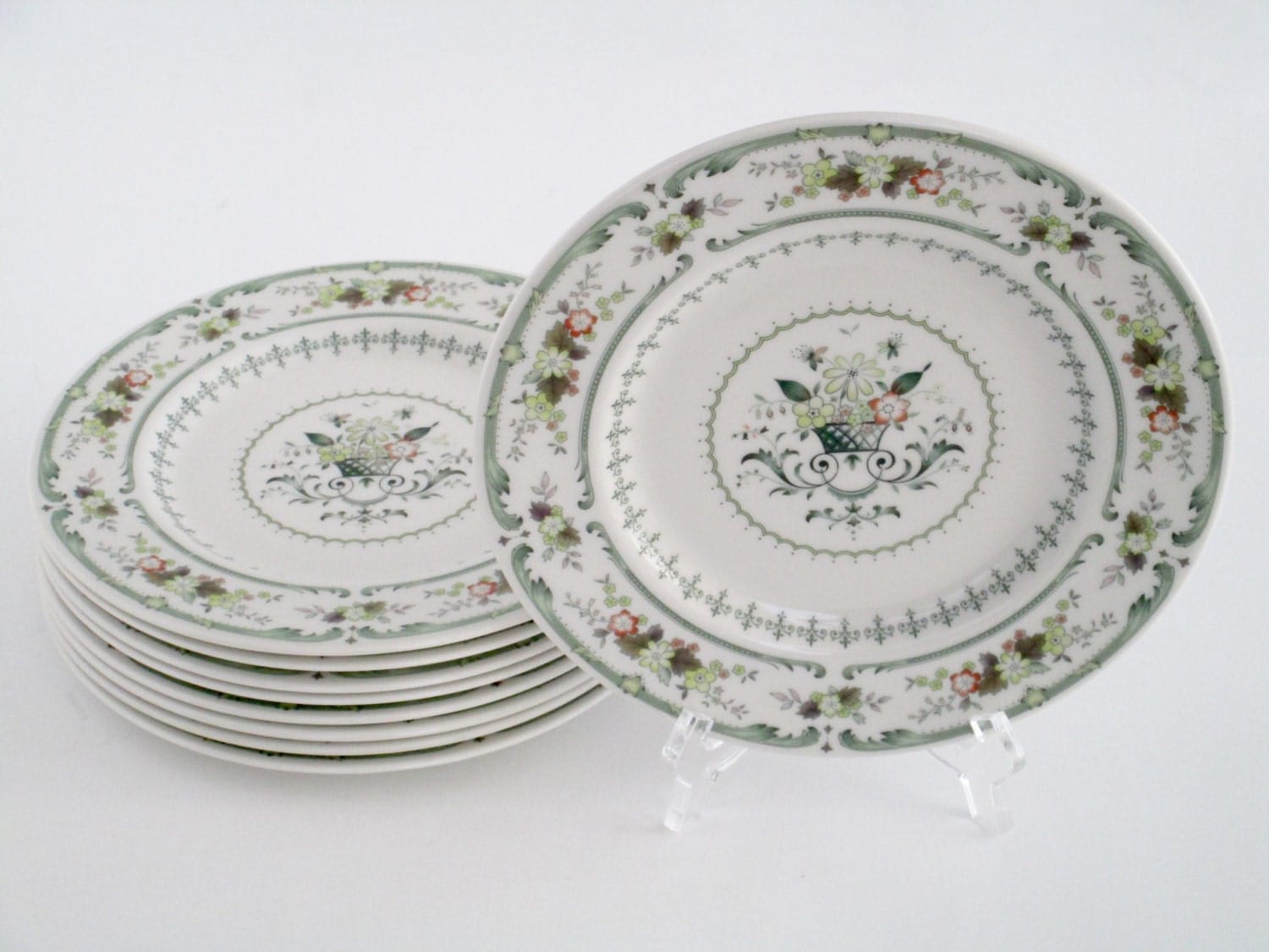 Royal Doulton England Provencal China Dinnerware, 9 Salad plates