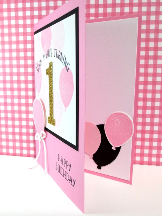 Handmade 1st Birthday Card: Stampin Up Birthday Balloons