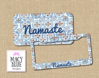 License Plate, Namaste license, License plate, Gift for Her, yoga, namaste, yoga gift, namaeste in bed, gift for mom, car tag
