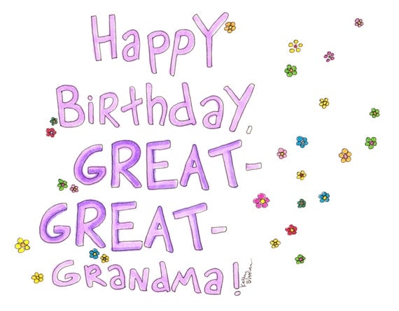 items similar to happy birthday great greatgrandma card