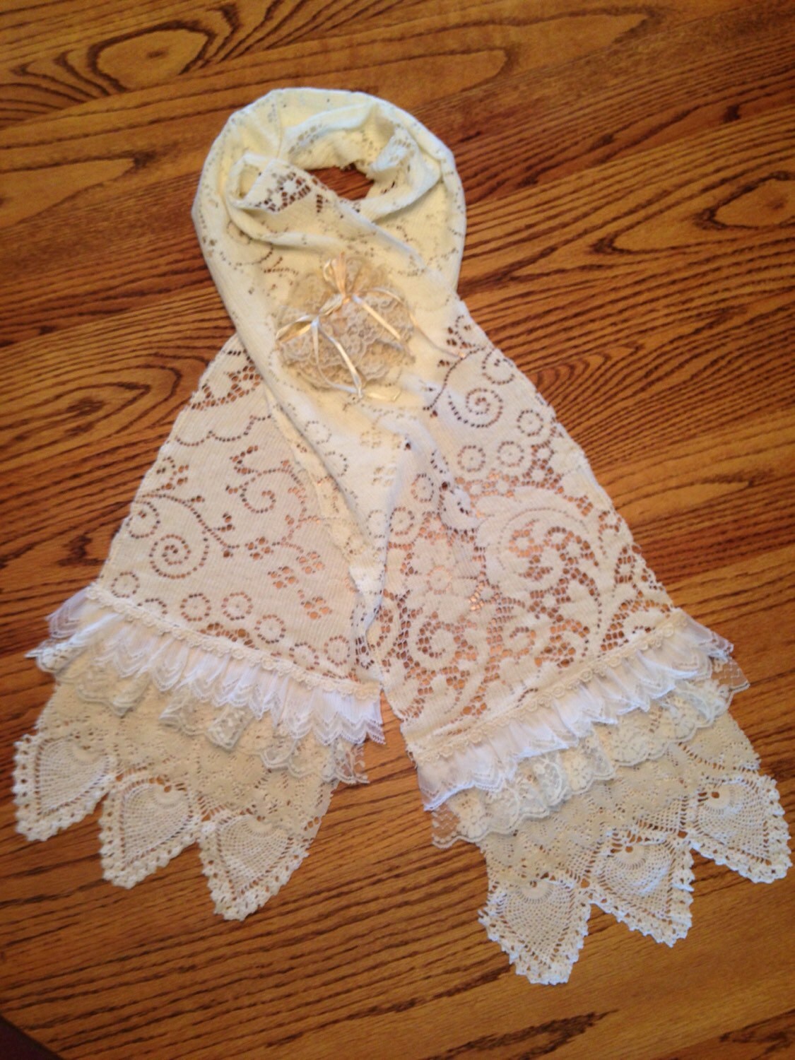 romantic shabby chic lace scarf original not2shabbee design romantic shabby chic lace scarf original not2shabbee design