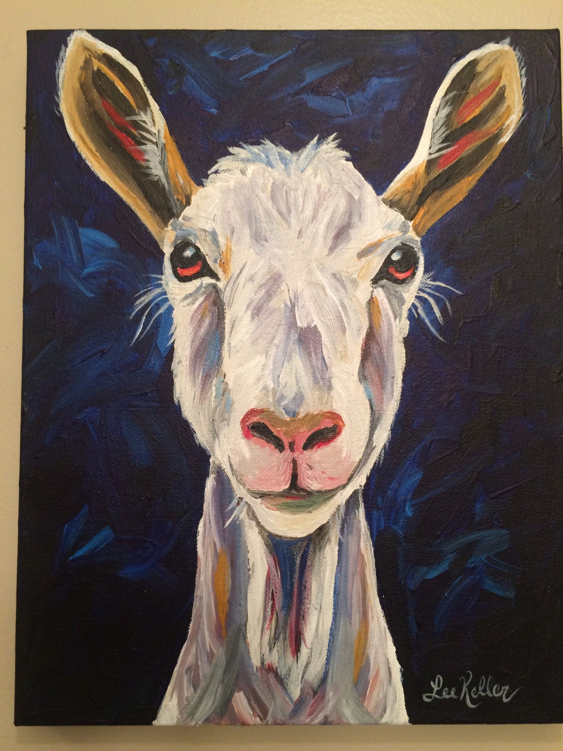 Goat on Canvas Goat art print from original canvas goat