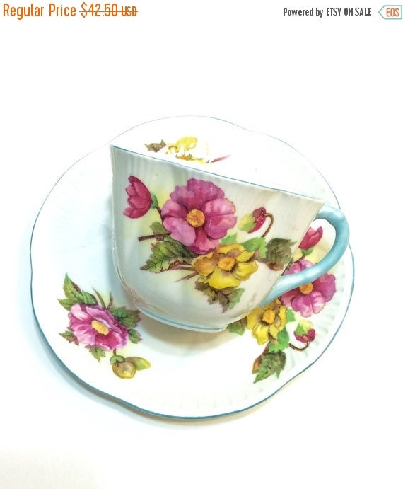 Shelley Tea Cup Dainty Begonia Pattern by GracesVintageGarden