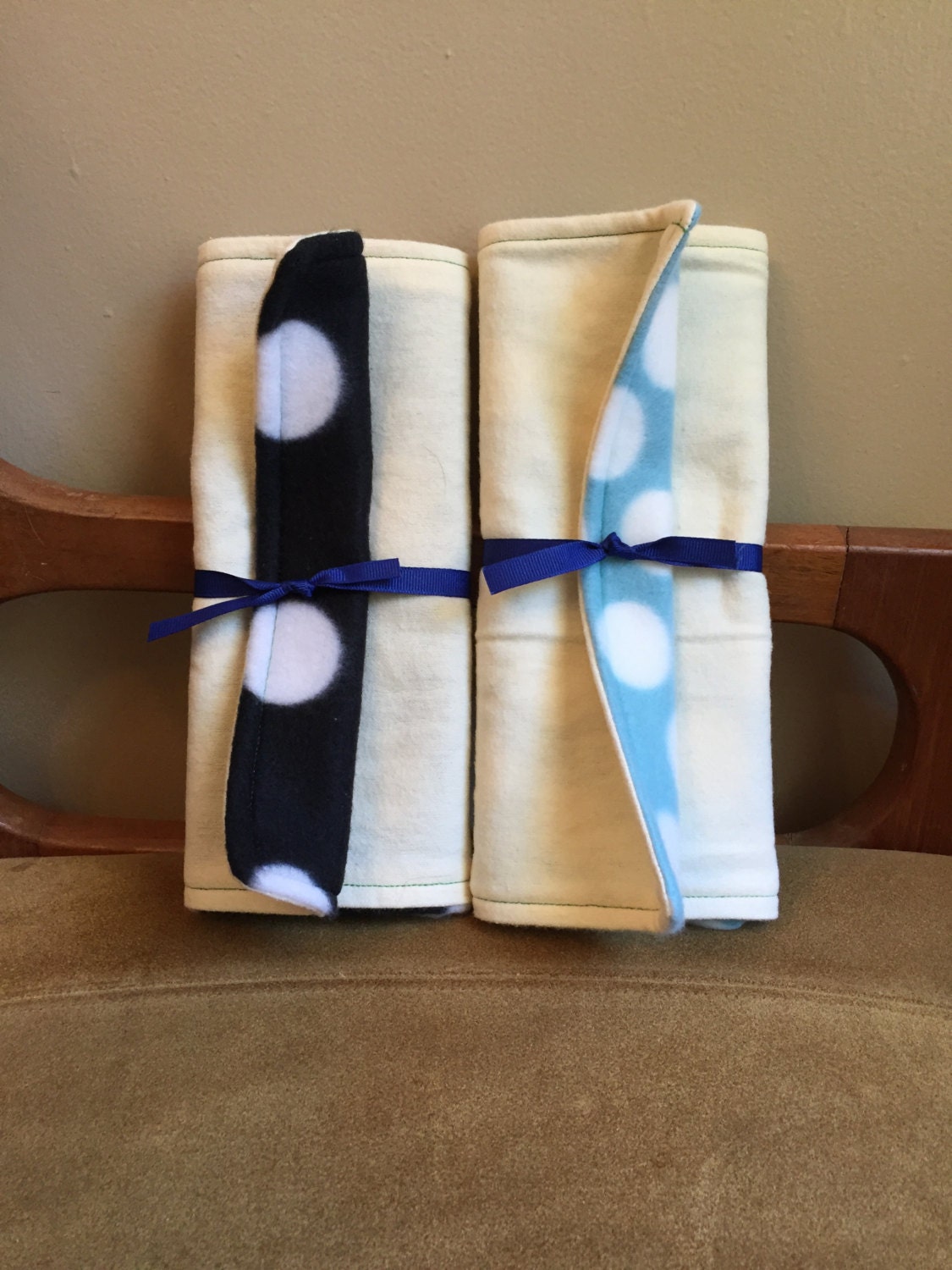 Yellow Flannel Baby Burp Cloths