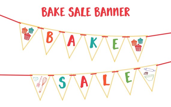 BAKE SALE BANNER Printable Party Banner and Decoration