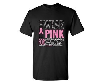 I Wear Pink For Someone Special Men tshirt~ Breast Cancer Awareness Support Shirt T-shirt, Breast Cancer Awareness Shirt in Men size