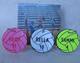 Personalized Volleyball Gifts / Volleyball Bag Tags / Volleyball Team Gifts