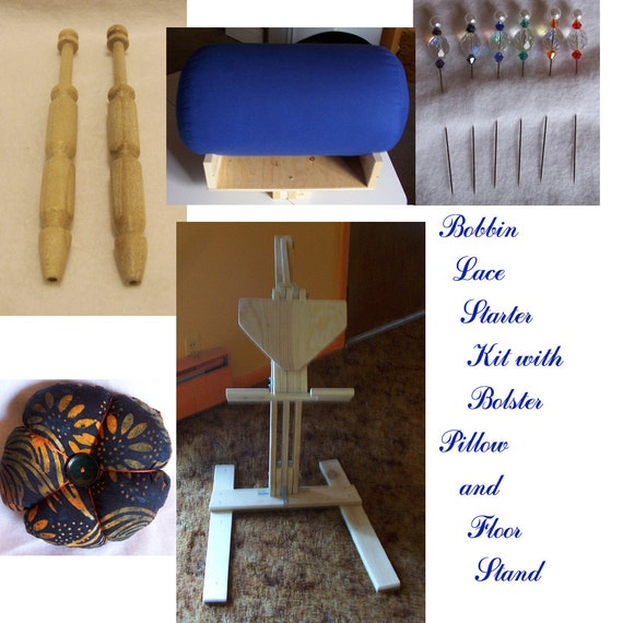Bobbin Lace Starter Kit with 18 Bolster Pillow 24 Fancy