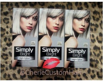 White Silver Hair Dye - Multiple Quantities Available Achieve White Ombre Hair Extensions Silver and Grey