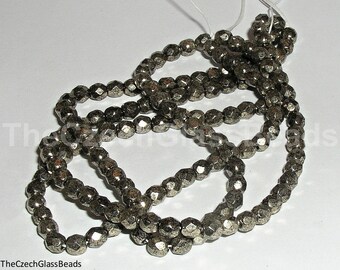10g CZECH FIREPOLISH BEADS 4mm on the strand 00030/18549 165.
