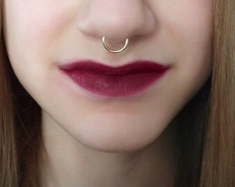 Faux Septum Ring in Silver, Rose Gold or Yellow Gold