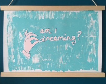 Limited edition A3 Lazy Sunday 5 colour screenprint