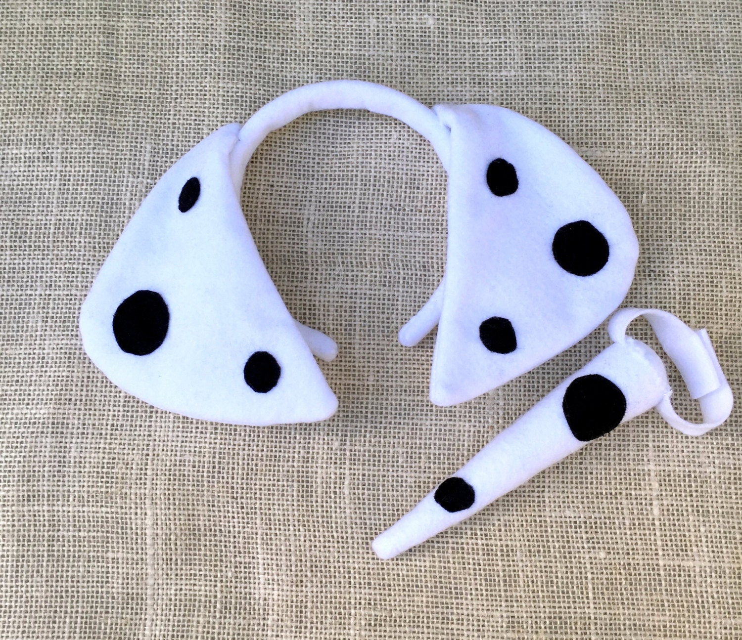 Dalmation Puppy Ears and Tail / Puppy Ears Headband