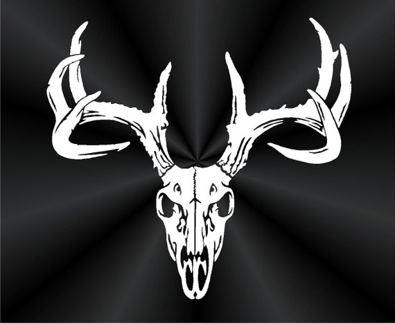 Items Similar To Deer Skull Decals Antler Whitetail Deer Rack Laptop Car Truck Window 5941