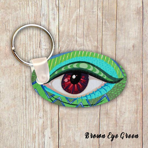 Eyeball Keychain Key Fob Keychain Eye Art Custom