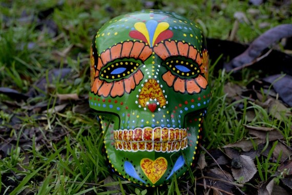 free shipping sugar skull day of the dead handmade points christmas ornaments made in mexico