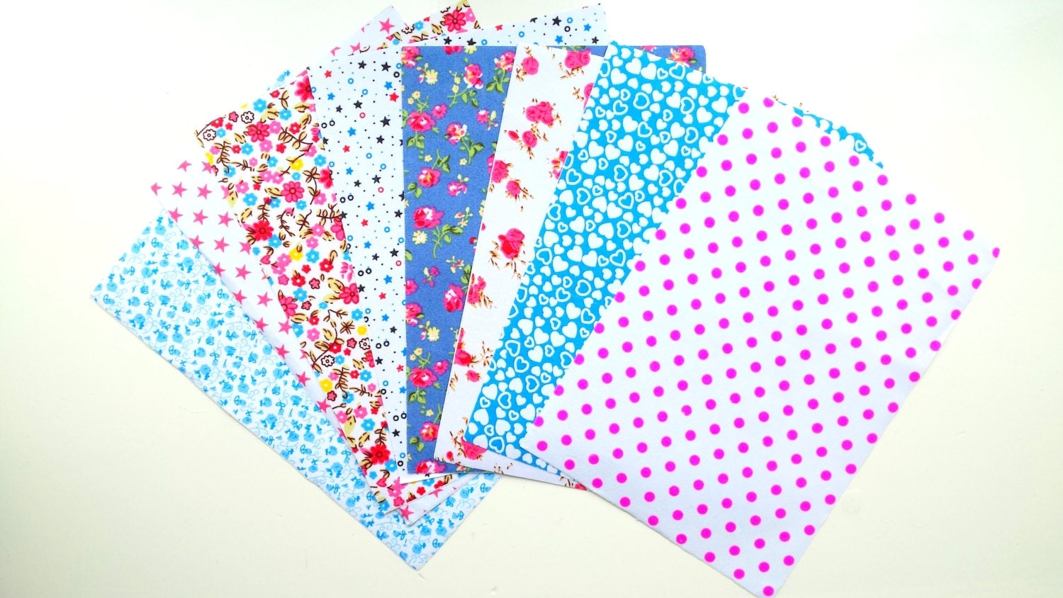 Set of 8 self adhesive fabric sheets from PetitePinkBoutique on Etsy Studio