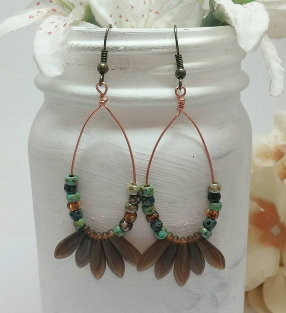 Bohemian Style Earrings Boho Chic Earrings Bohemian Dangle