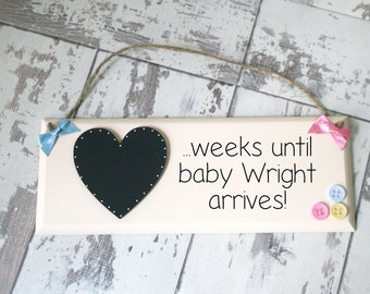 Pregnancy gift, Baby countdown, Mum and Dad To Be Gift, Pregnancy Countdown plaque, Personalised Baby Countdown Gifts, Expecting Gift