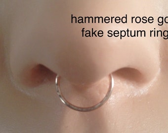 Hammered Fake Septum Ring