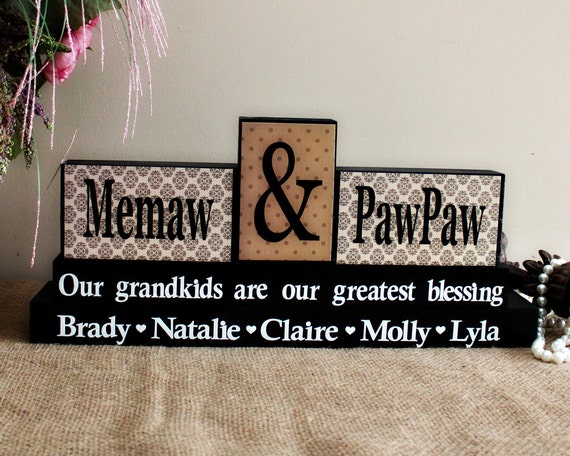 Memaw Pepaw Personalized Gift Parents by TimelessNotion on Etsy