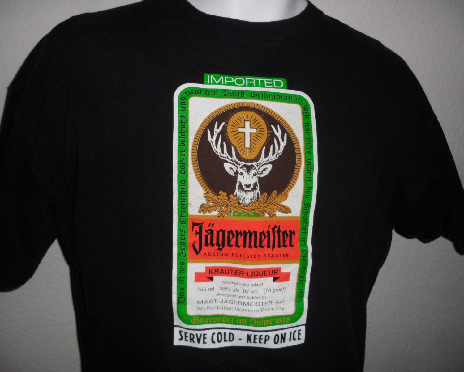 Vintage Original 1990s JAGERMEISTER BOTTLE Logo Jager Liquor
