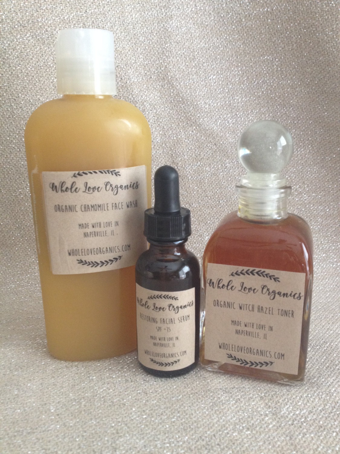 Organic Face Care Bundle by WholeLoveOrganics on Etsy