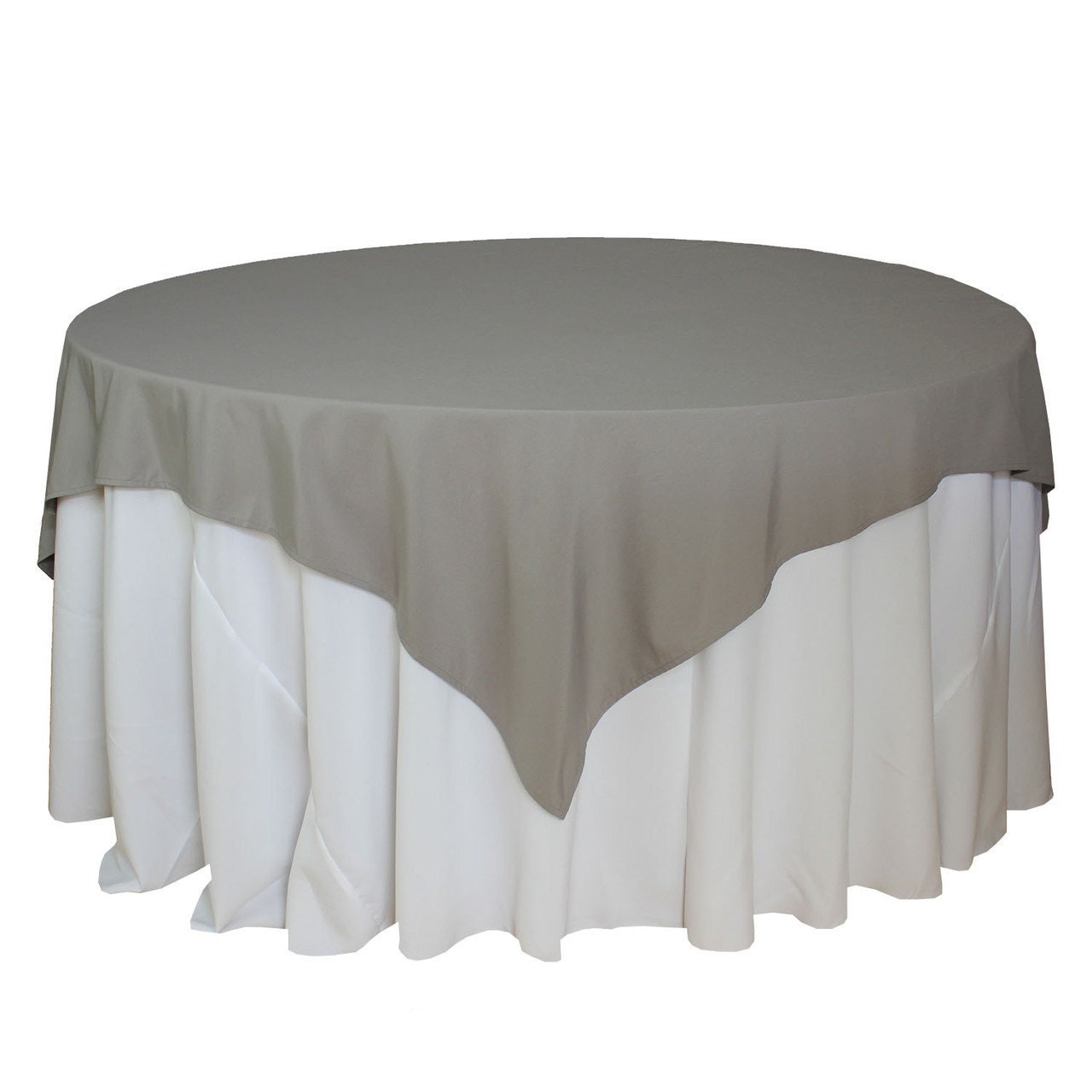 72 x 72 inches Gray Table Overlays Square Gray Tablecloths