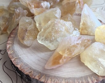 Raw Citrine - Citrine Crystals - Raw Stones - Raw Crystals - Citrine Stones - Sunshine Stones - Luck Stones