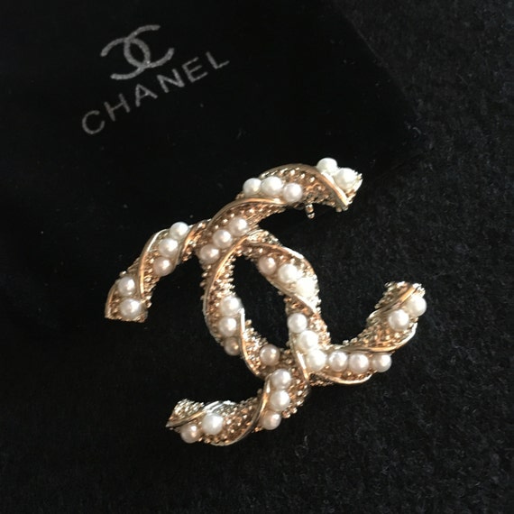 Coco Chanel Brooch CC Brooch High Quality. CC 7 by BellaOneJewelry