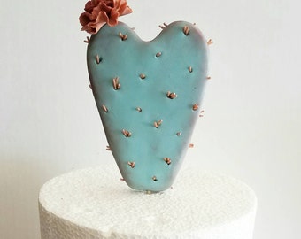 Cactus Heart Cake Topper